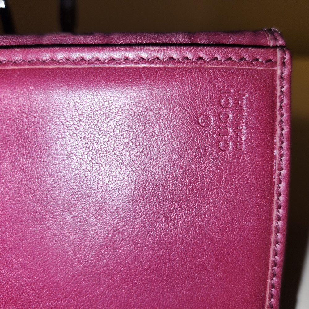 Gucci Plum Leather Continental Wallet - Embossed Monogram Comes With Dust Bag. - Picture 11 of 16